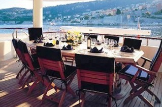 BLUE BELLE - aft dinning